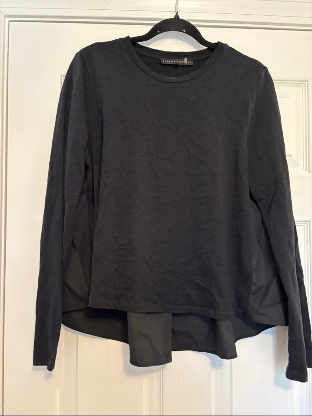 English Factory Black Long-Sleeve Top
